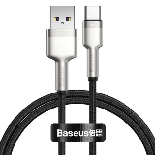 Дата кабель Baseus Cafule Metal Data USB to Type-C 66W (1m) (CAKF00010) фото 1 з 6