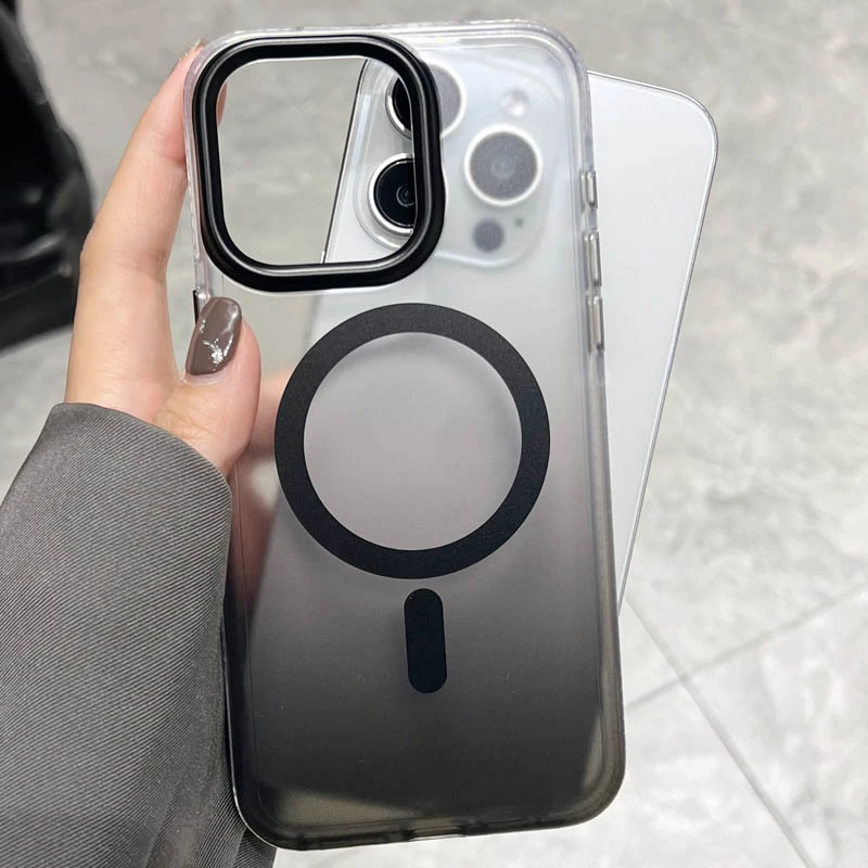 Чохол TPU+PC Shadow with MagSafe для Apple iPhone 15 Pro (6.1") – Black. Фото 5 з 8