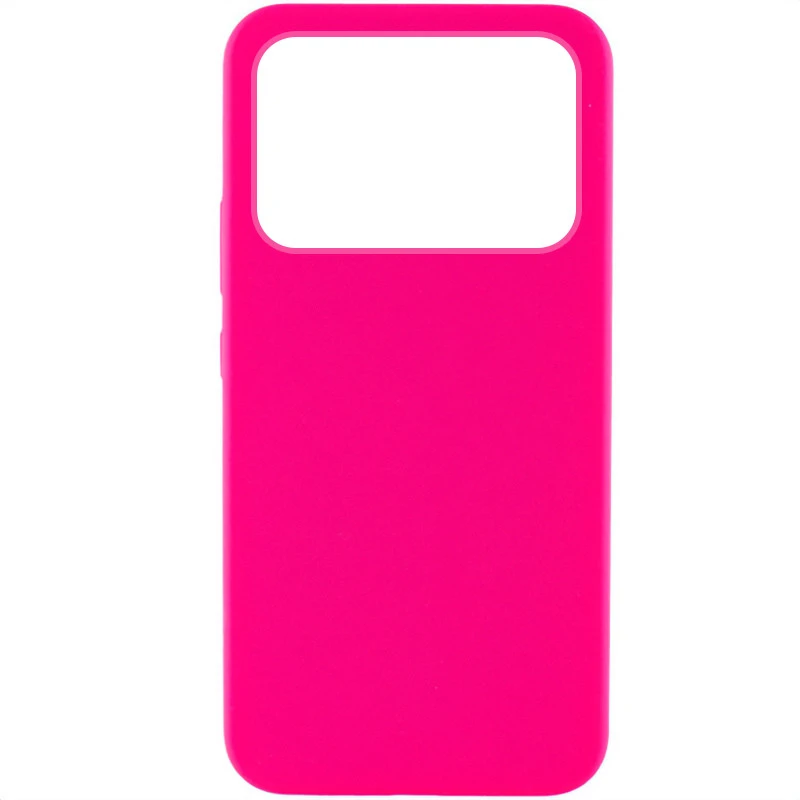 Чехол Silicone Case Lakshmi Premium на Xiaomi Poco X6 – Розовый / Barbie pink. Фото 3 из 11