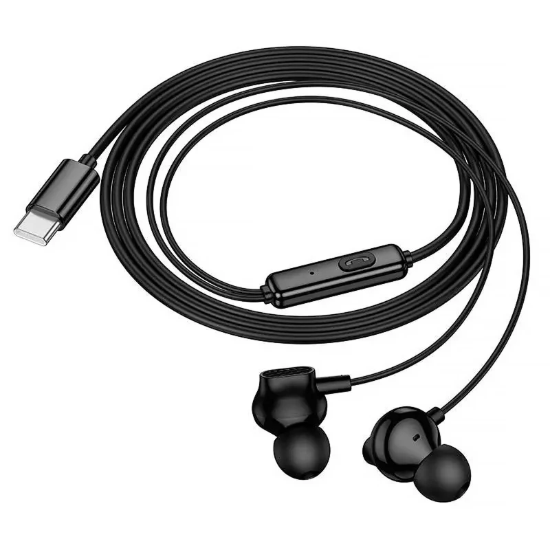 Стерео наушники Hoco M117 Type-C – Black. Фото 2 из 3