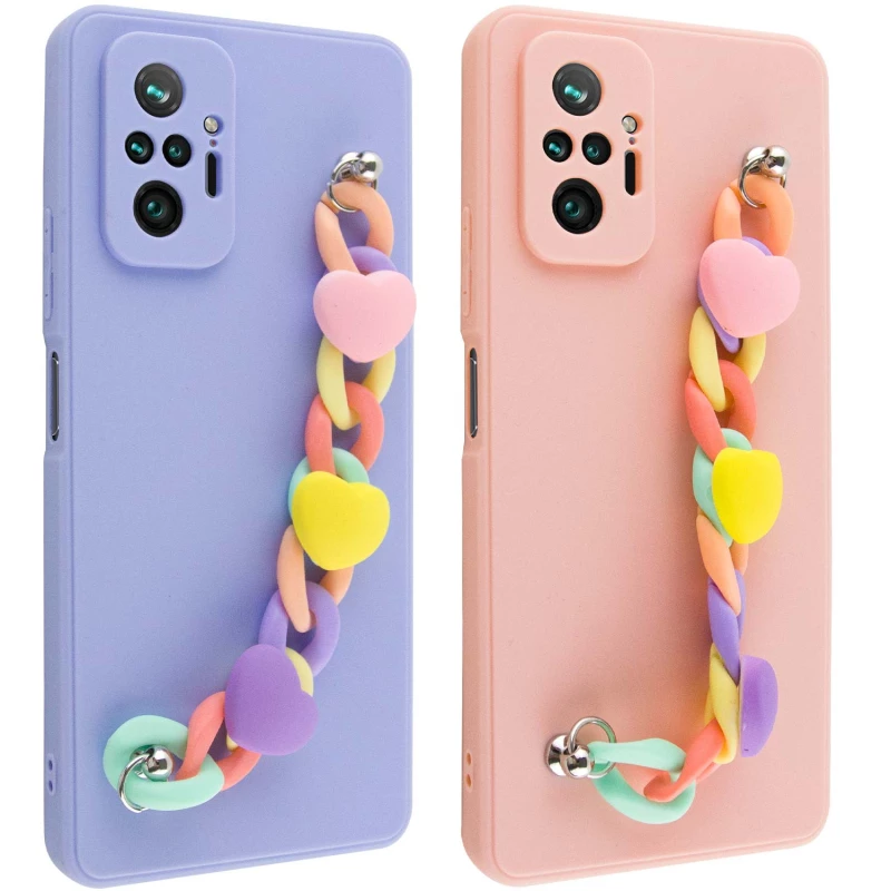 Чехол Heart с цепочкой для Xiaomi Redmi Note 10 Pro фото 3 из 3