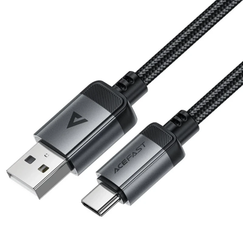 Дата кабель Acefast C20-04 USB to Type-C 3A (1.2m) – Black. Фото 3 з 4