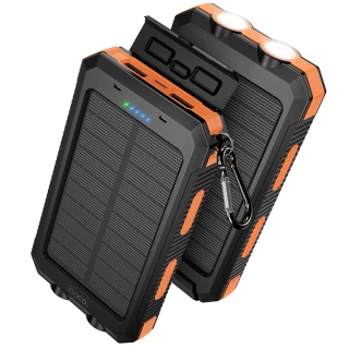 Портативний ЗП Power Bank Hoco J164 Platinum solar 10.5W with lighting 8000 mAh фото 1 з 7