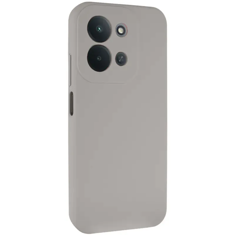 Цветной силиконовый чехол GETMAN с закрытой камерой на Xiaomi Redmi 17 – Серый / Lavender. Фото 1 из 1