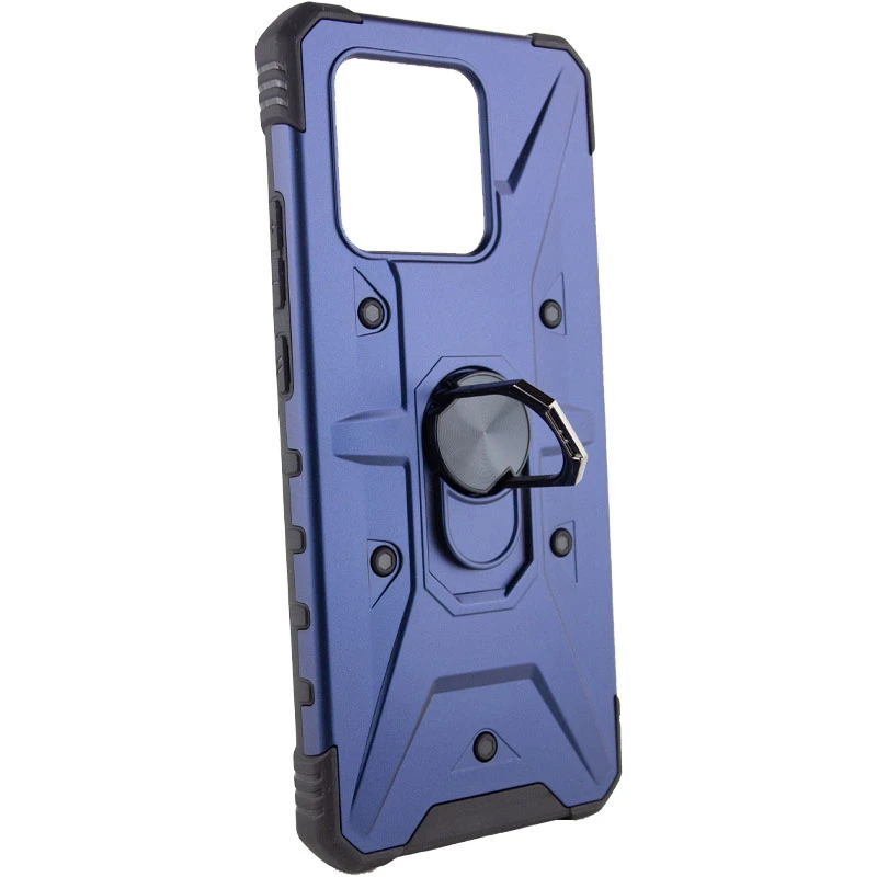 Ударостійкий чохол Pathfinder з кільцем на Xiaomi Redmi 10C – Синій / Navy. Фото 3 з 5