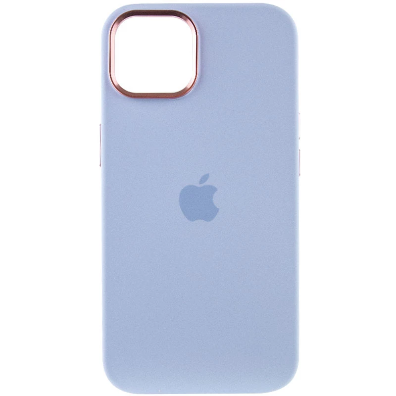 Чохол Silicone Case з металевими кнопками на Apple iPhone 12 Pro Max (6.7") – Блакитний / Cloud Blue. Фото 3 з 9
