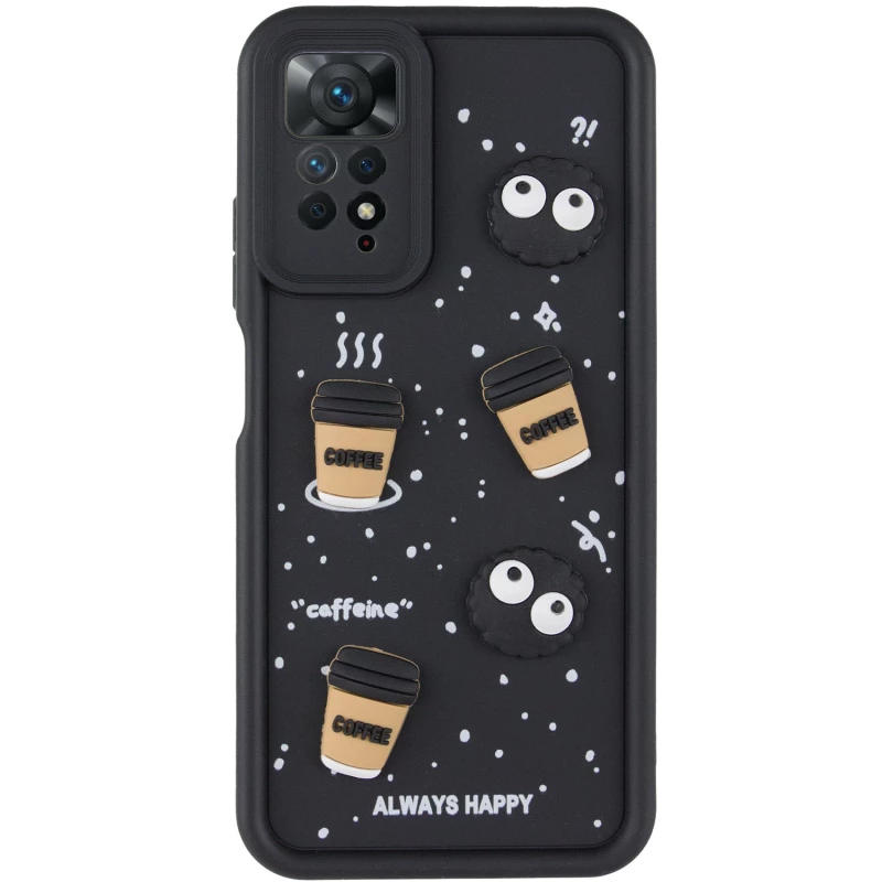 Чохол TPU Toys Case для Xiaomi Redmi Note 11 Pro 4G/5G – Black / Always Happy. Фото 4 з 12