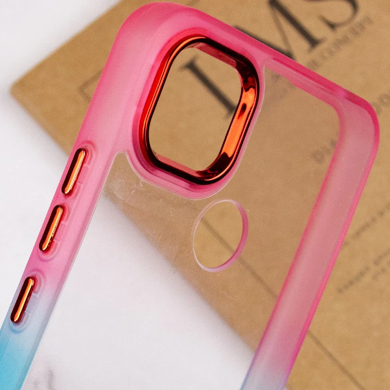 Силиконовый чехол фреш для Xiaomi Redmi 9C – Бирюзовый / Розовый. Фото 6 из 6