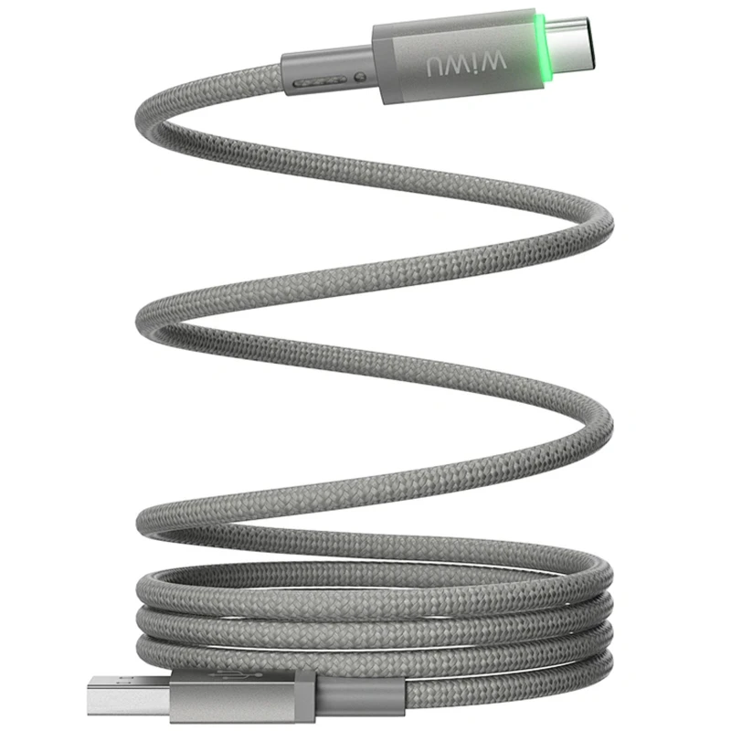 Дата кабель WIWU C082 Maglink USB to Type-C 60W (1m) – Grey. Фото 2 з 5
