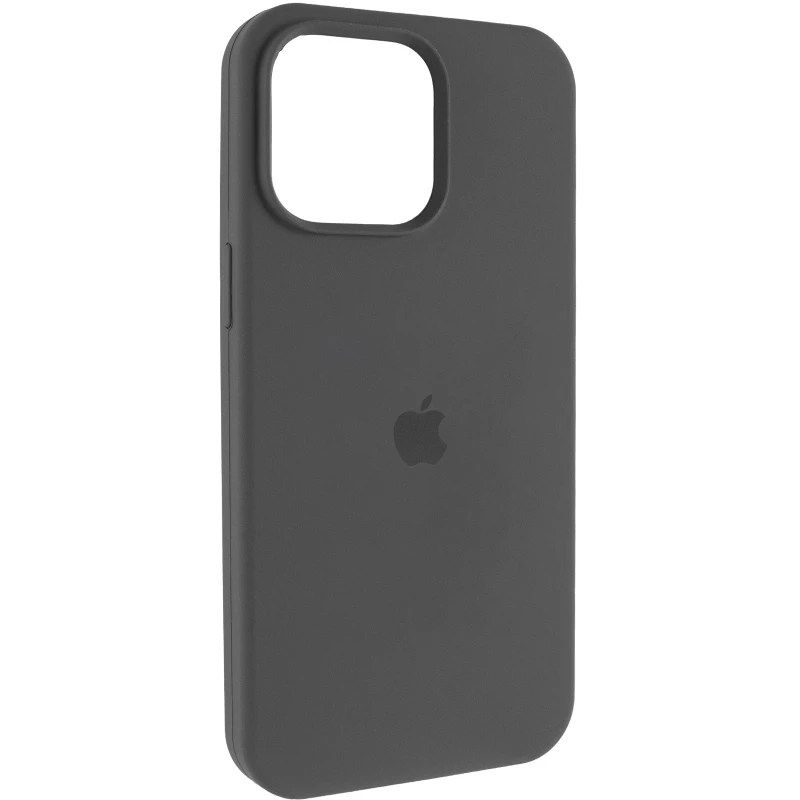 Чехол Silicone Case (AA) Logo with MagSafe для Apple iPhone 14 (6.1") – Серый / Dark Gray. Фото 2 из 6