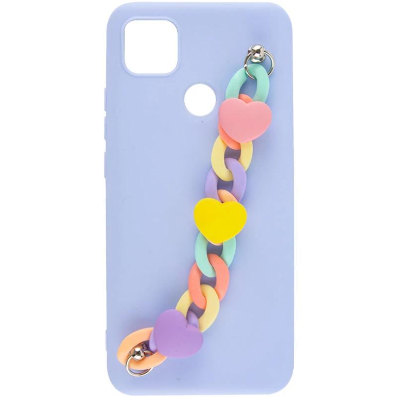 Чехол Heart с цепочкой для Xiaomi Redmi 10A – Lilac Blue. Фото 2 из 8