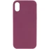 Чохол з закритим низом Silicone Case на Apple iPhone XS (5.8") – Бордовий / Plum. Фото 1 з 3