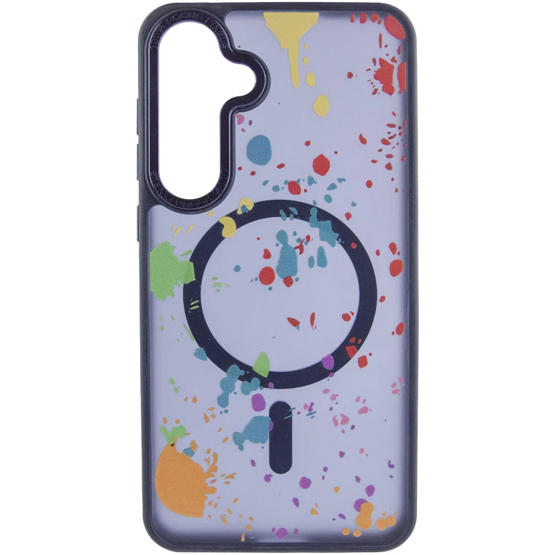 Чохол абстракція малювання з MagSafe на Samsung Galaxy S24+ – Dark blue. Фото 3 з 6