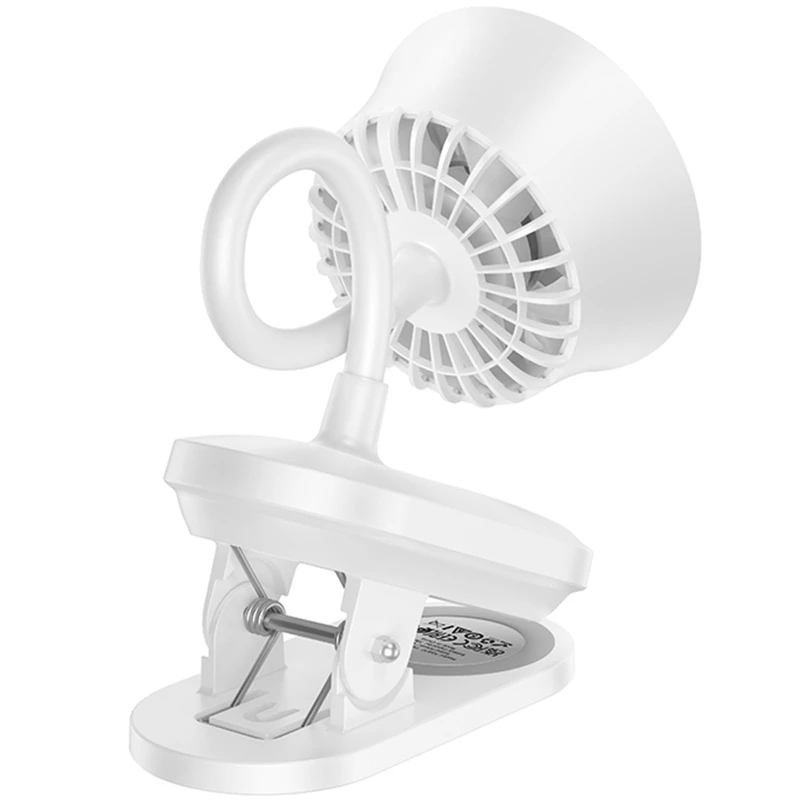 Портативний вентилятор Hoco HX610 handheld folding fan 1800 mAh – White. Фото 5 з 6
