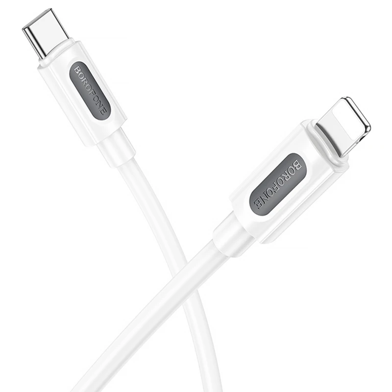 Дата кабель Borofone BX114 Structure Type-C to Lightning 27W (1m) – White. Фото 3 з 4