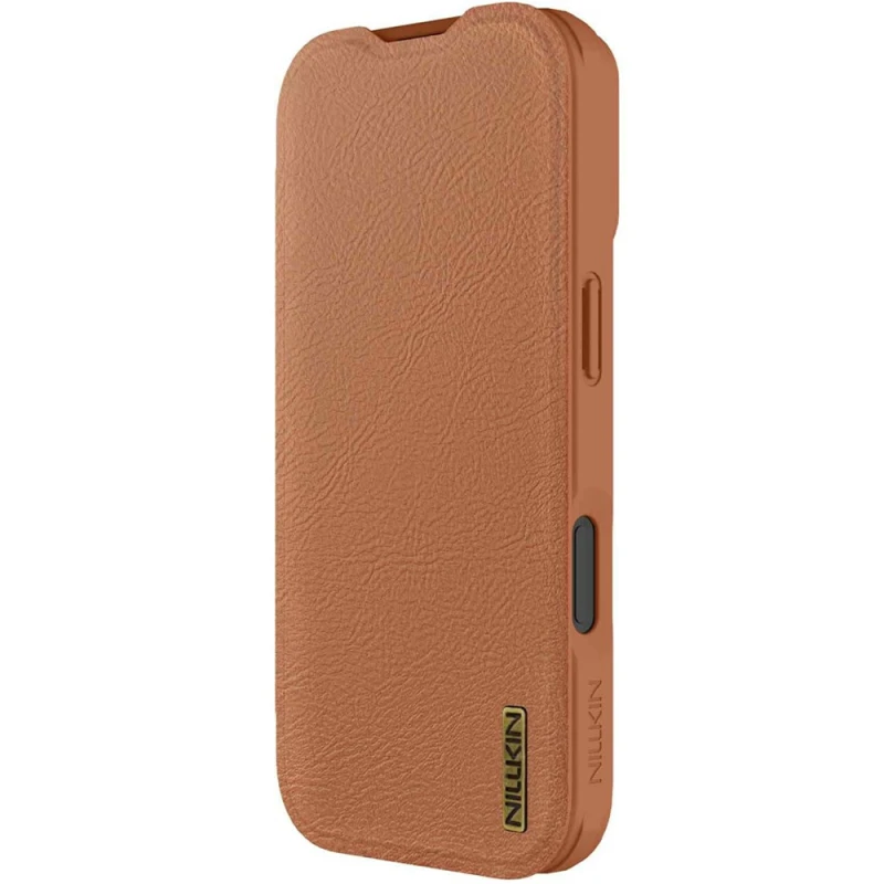 Шкіряний чохол-книжка Nillkin Qin Pro Camshield для Apple iPhone 17 (6.3") – Brown. Фото 2 з 5