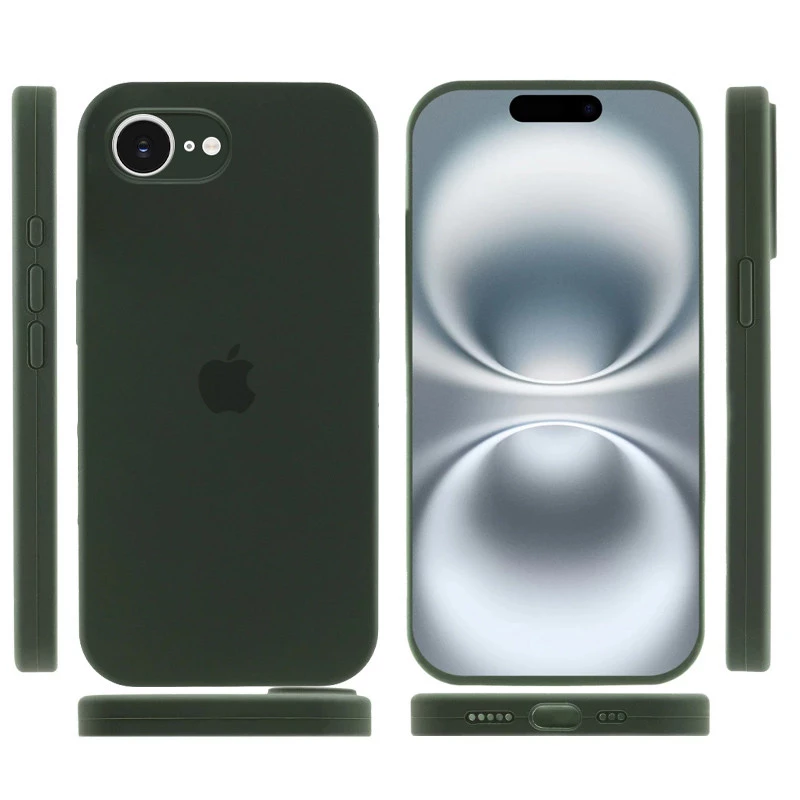 Чохол Silicone Case з захистом камери на Apple iPhone 17e (6.1") – Зелений / Cyprus Green. Фото 3 з 4
