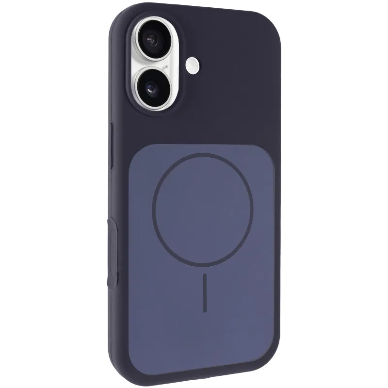 Чохол Silk Duo Color (AA) NO LOGO with Magnetic Fit для Apple iPhone 17 (6.3") – Midnight Blue. Фото 1 з 1