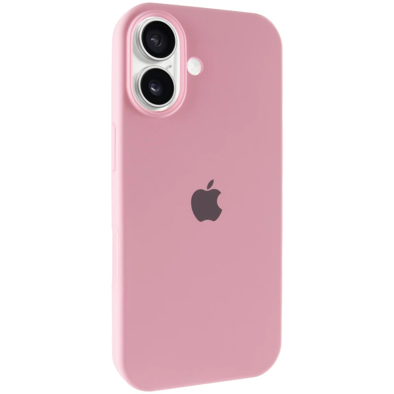 Чехол Silicone Case с закрытым низом для Apple iPhone 16 Plus – Розовый / Light pink. Фото 1 из 14