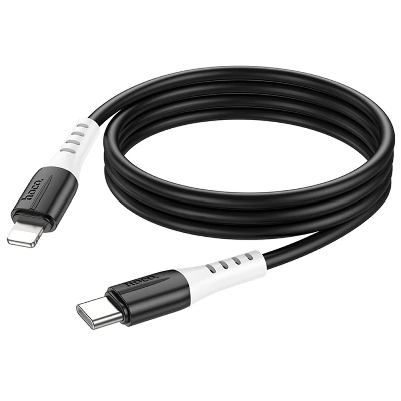 Дата кабель Hoco X82 Silicone Type-C to Lightning 20W (1m) – Black. Фото 4 з 5