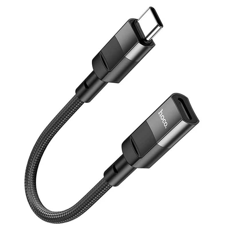 Перехідник Hoco U107 Type-C male to Lightning female (0.1m) – Black. Фото 1 з 6