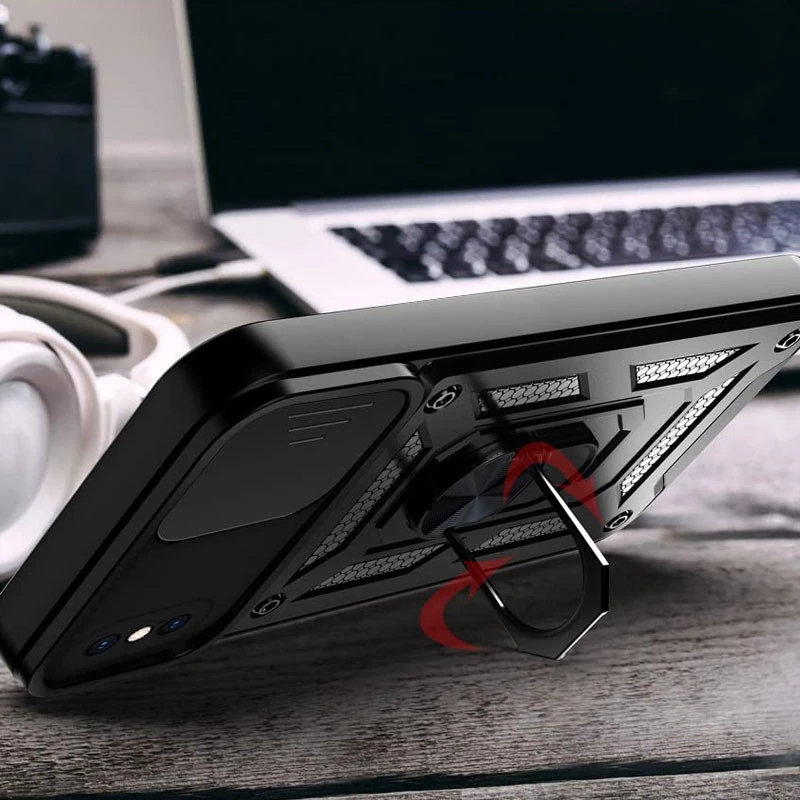 Ударопрочный чехол Serge Ring с защитой камеры для Apple iPhone XS Max (6.5") – Черный. Фото 4 из 5