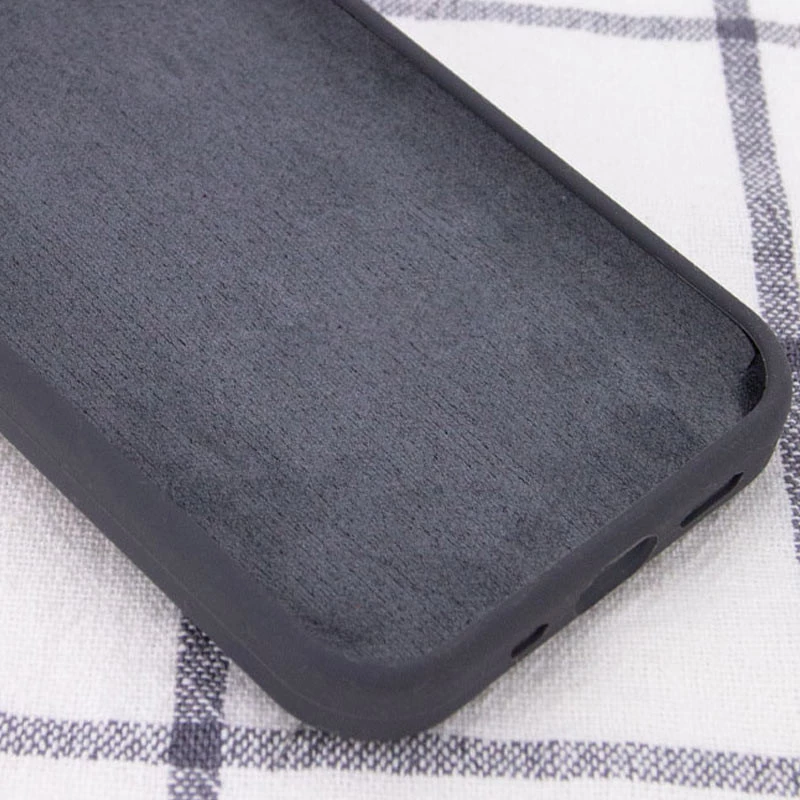 Чохол з закритим низом Silicone Case на Apple iPhone 16 – Сірий / Dark Gray. Фото 7 з 8