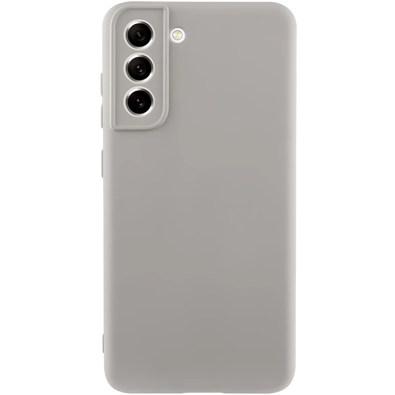 Цветной силиконовый чехол GETMAN с закрытой камерой на Samsung Galaxy S21 – Серый / Lavender. Фото 1 из 1