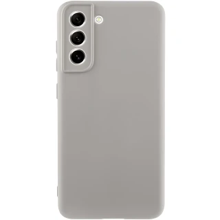 Кольоровий силіконовий чохол GETMAN із закритою камерою для Samsung Galaxy S22 — Сірий / Lavender