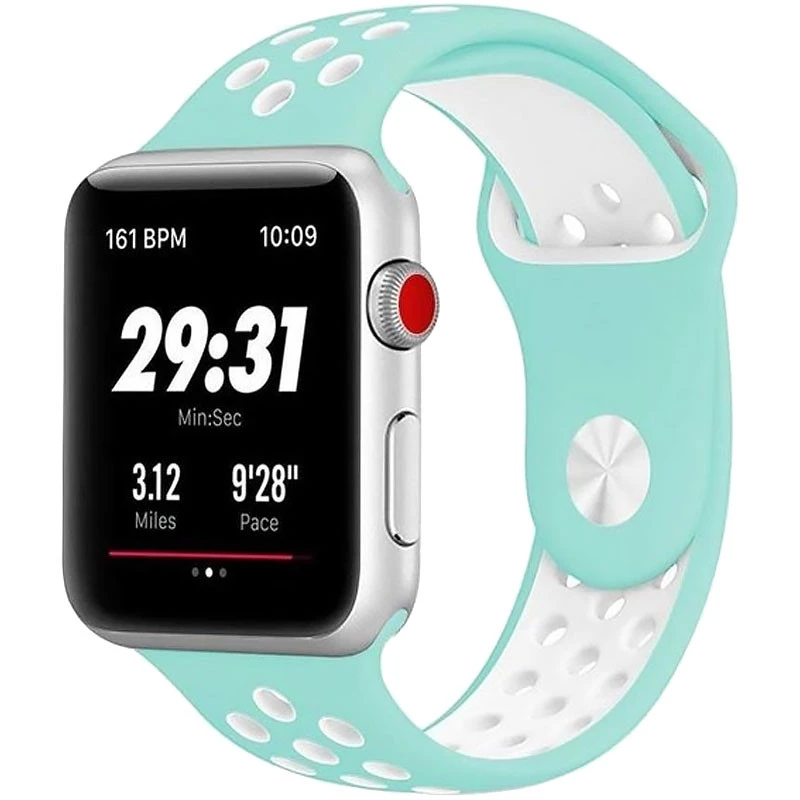 

Силиконовый ремешок Sport Nike+ для Apple watch 42mm / 44mm (Spearmint / Stone)