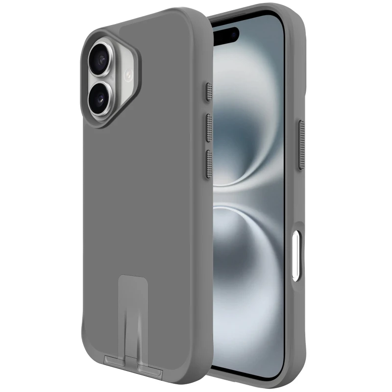 TPU+PC чохол Space Taurustar Magsafe with kickstand для Apple iPhone 17 (6.3") – Gun Metal. Фото 2 з 6