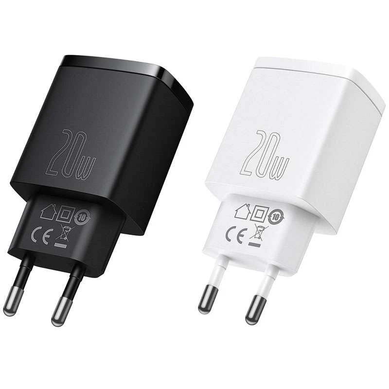 

МЗП Baseus Compact Quick Charger 20W QC+ PD (Type-C + 1USB)