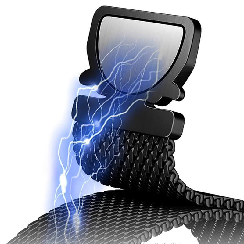 Ремінець Hoco WH16 Precioso series magnetic Milanese steel strap для Smart Watch 22mm – Black. Фото 3 з 4