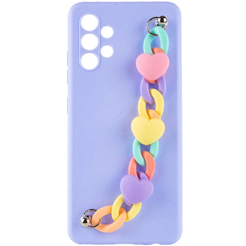 

Чехол Heart с цепочкой для Samsung Galaxy A32 (A325F) 4G (Lilac Blue)