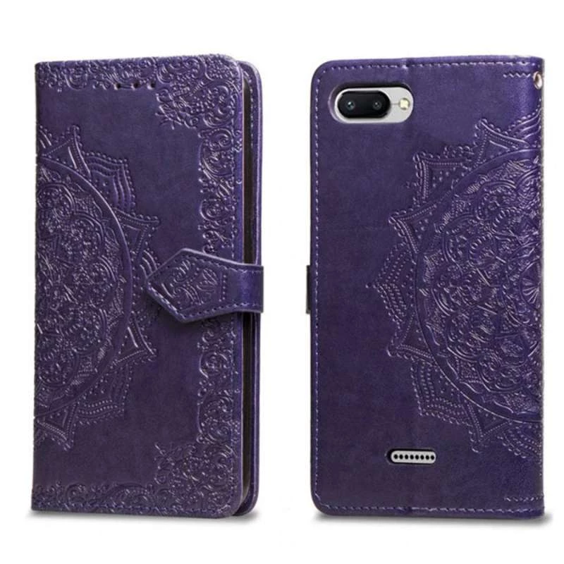 Шкіряний чохол-книжка Art Case з візитницею для Xiaomi Redmi 6A – Фіолетовий. Фото 3 з 4