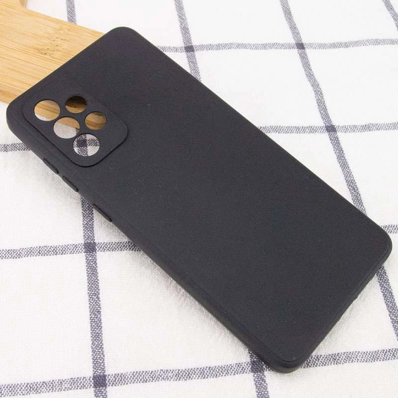 Цветной силиконовый чехол с защитой камеры для Samsung Galaxy A52 4G / A52 5G – Черный / Black. Фото 2 из 6