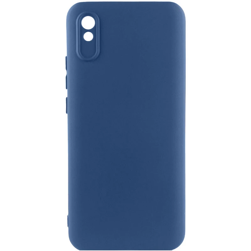 Кольоровий силіконовий чохол GETMAN із закритою камерою для Xiaomi Redmi 9A – Синій / Navy Blue. Фото 1 з 1