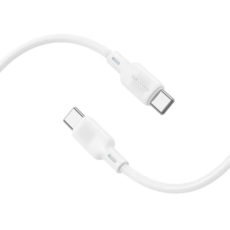 Дата кабель Borofone BX113 Lenny Type-C to Type-C 60W (1m) – White. Фото 4 з 4