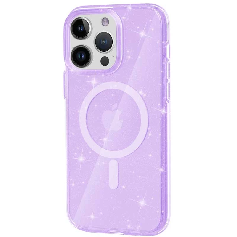 

Чохол з блискітками та MagSafe на Apple iPhone 14 Pro Max (6.7") (Purple+Glitter)