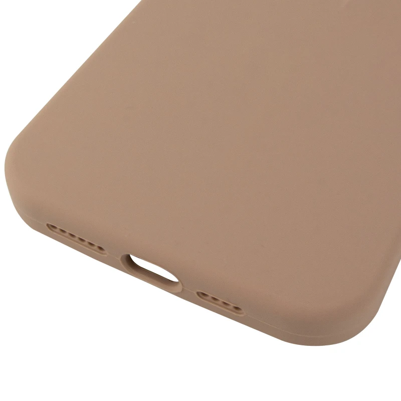 Чехол Silicone Case (AA) Logo with MagSafe для Apple iPhone 12 Pro Max (6.7") – Бежевый / Desert Gold. Фото 6 из 6