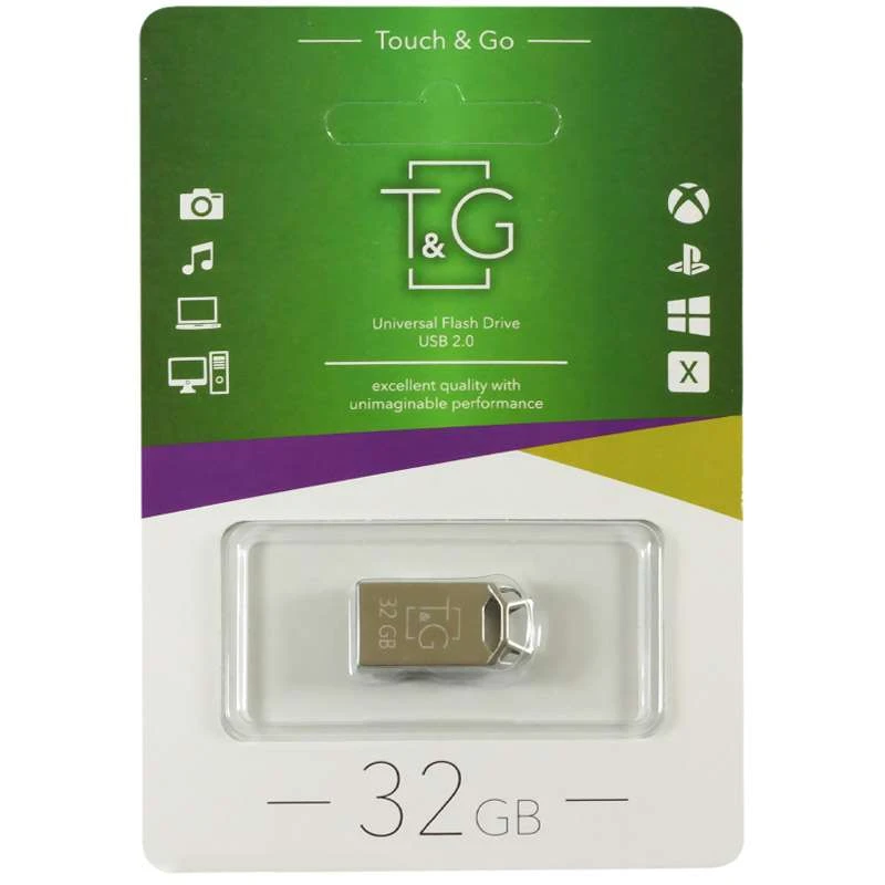 

Флеш-драйв USB Flash Drive T&G 110 Metal Series 32GB (Срібний)
