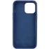 Чохол з закритим низом Silicone Case на Apple iPhone 13 Pro (6.1") – Синій / Deep navy. Фото 4 з 4