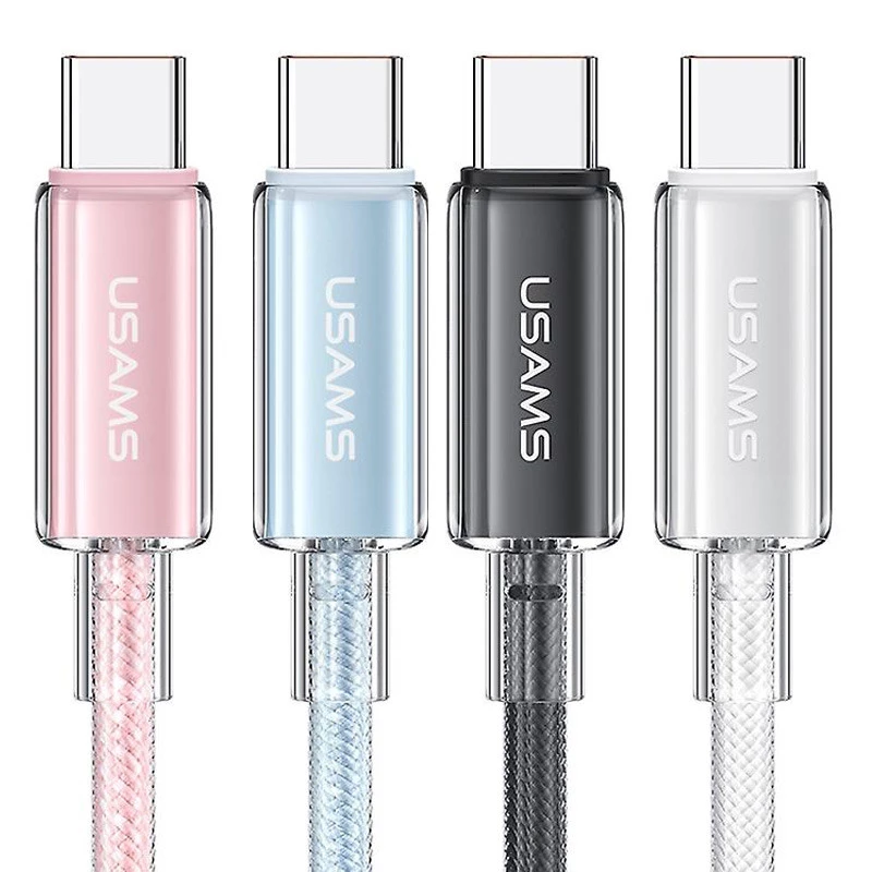 Дата кабель USAMS US-SJ660 Type-C to Type-C PD100W Cloud Series (1.2m) фото 1 з 1