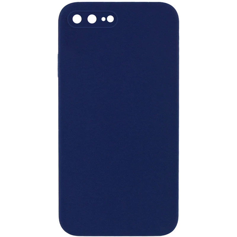 Чохол Silicone Case Square L з захистом камери на Apple iPhone 7 plus / 8 plus – Темно-синій / Midnight blue. Фото 1 з 3