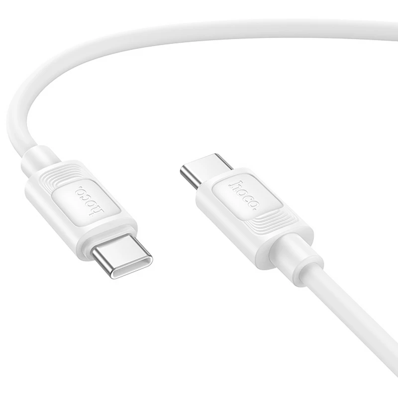 Дата кабель Hoco X122 Benefit Type-C to Type-C 60W (1m) – White. Фото 2 з 3