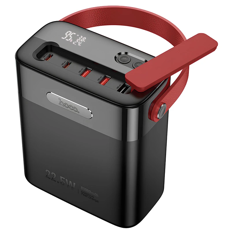 Портативний ЗП Power Bank Hoco J143 Title 22.5W+PD20W 80000 mAh – Black. Фото 4 з 6