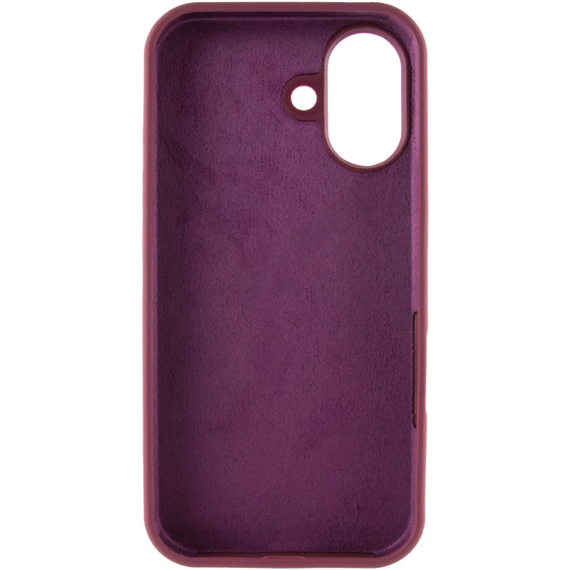 Чехол Silicone Case с закрытым низом для Apple iPhone 17 (6.3") – Бордовый / Plum. Фото 4 из 6