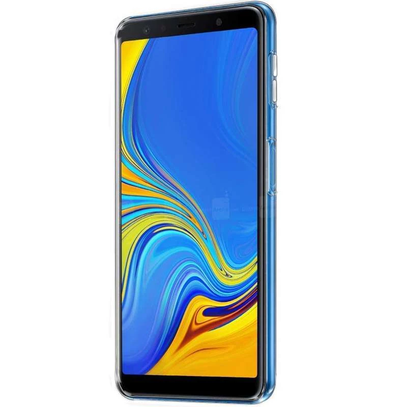 Ультратонкий силіконовий чохол 1мм на Samsung A750 Galaxy A7 (2018) – Безбарвний (прозорий). Фото 4 з 4
