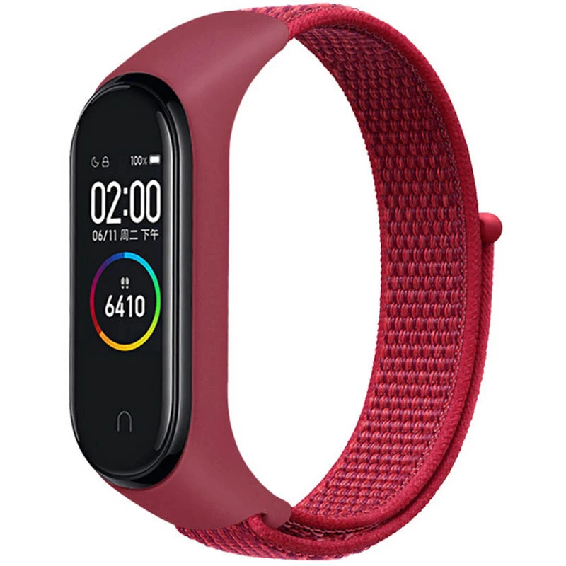 Ремінець Nylon New для Xiaomi Mi Band 3/4/5/6/7 – Red. Фото 1 з 1
