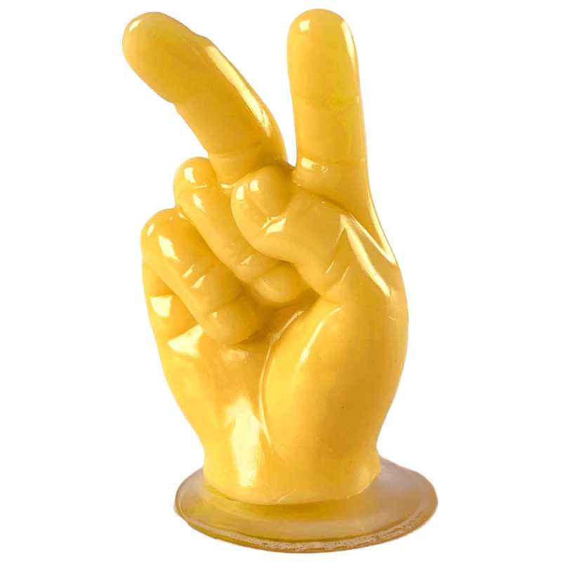 Антистрес-сквіш іграшка жест "Peace" – Orange. Фото 1 з 1